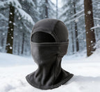 Fleece-Lined Winter Windproof and Warm Face Mask, Cold-Proof Face Protection for Skiing and Cycling, Neck Warmer, Hat and Earmuffs All-In-One Hat