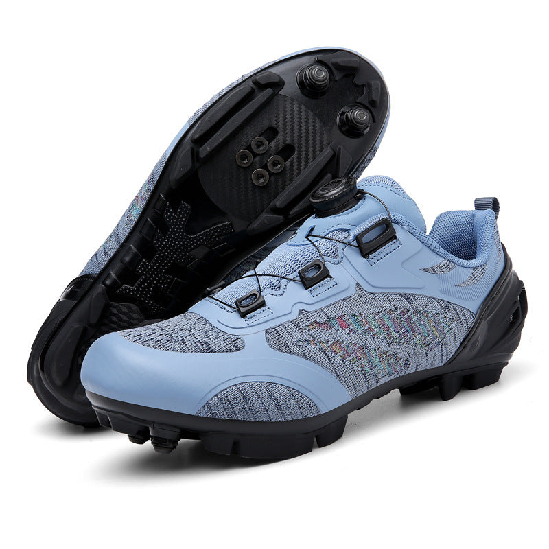Cross-Border Foreign Trade Mesh Breathable Bicycle Shoes Cycling Shoes Men's and Women's Road Bike Lock Shoes Mountain Bike Shoes Wholesale
