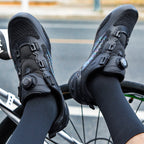 Cross-Border Foreign Trade Mesh Breathable Bicycle Shoes Cycling Shoes Men's and Women's Road Bike Lock Shoes Mountain Bike Shoes Wholesale