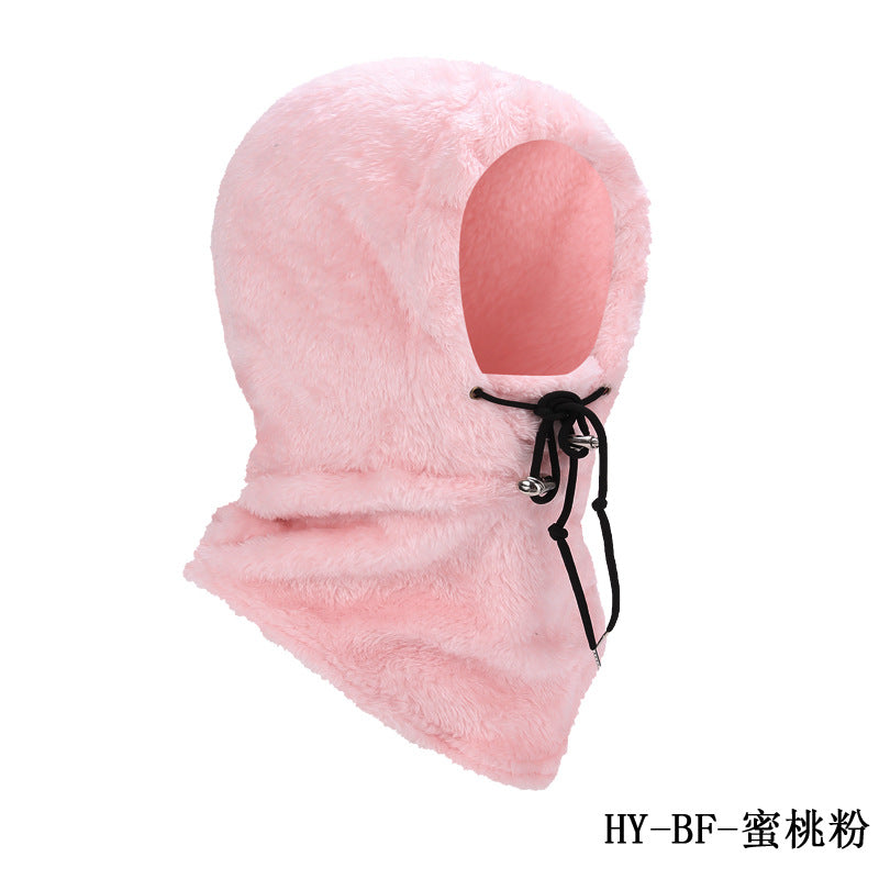 Cross-border Autumn and Winter Outdoor Riding Mask Sports Windproof Cold-proof Warm Hat Scarf Double-sided Arctic Fleece Headgear Face Protection