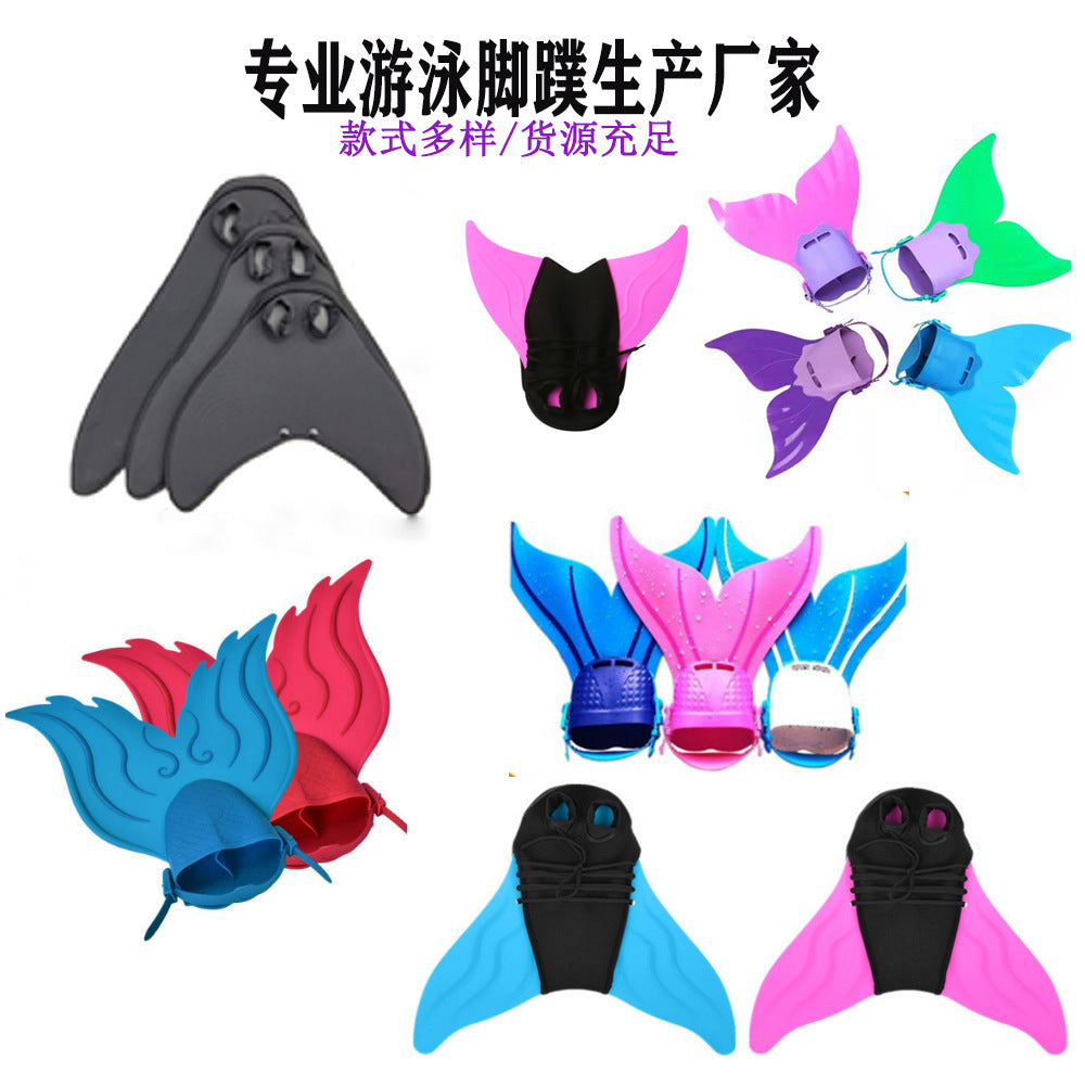 Factory direct supply Net Red new single flippers adult children flippers mermaid conjoined flippers swimming equipment