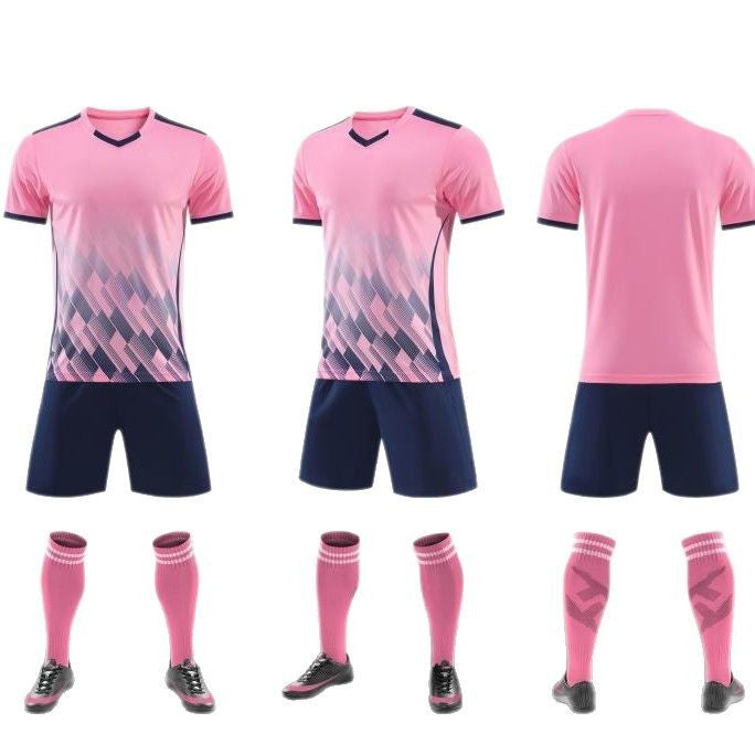 Football uniform suit printing adult children football match training team uniform short sleeve jersey printing number sportswear