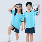 Football Uniform Set with Printed Numbers for Male and Female Students Badminton Training Uniforms Adult Game Team Uniforms Kindergarten Class Uniforms