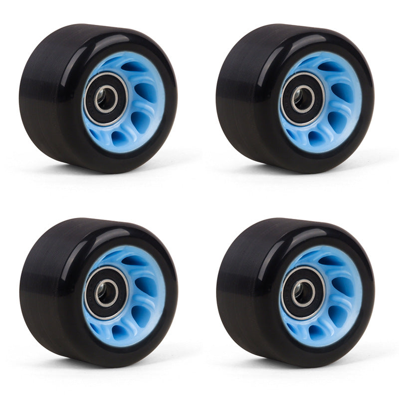 Double-row roller skates wear-resistant carpool four-wheel skates high hardness speed pulley roller skates skateboard universal Pu wheel