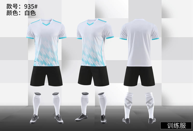 Football uniform suit printing adult children football match training team uniform short sleeve jersey printing number sportswear