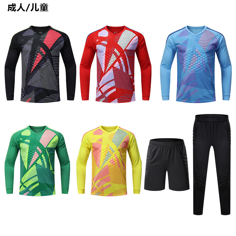 2025 New Football Game Goalkeeper Uniform Cross-Border Foreign Trade Ready-Made Camouflage Children's Men's and Women's