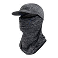 Ice Silk Headgear with Hat Brim Summer Sunscreen Cooling Mask Outdoor Cycling Running Sweat Absorbing Breathable Headgear