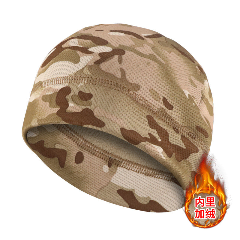Winter Warm Hat Thickened Hood Outdoor Cycling Windproof Mask Camouflage Men's Cold-Proof Hat Helmet Polar Fleece Warm