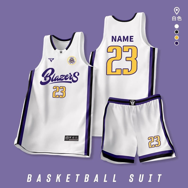 [Zhengxiang Factory] Quick-drying Basketball Suit suit Men's Professional Basketball Competition Suit Team Training Suit Village BA Jersey