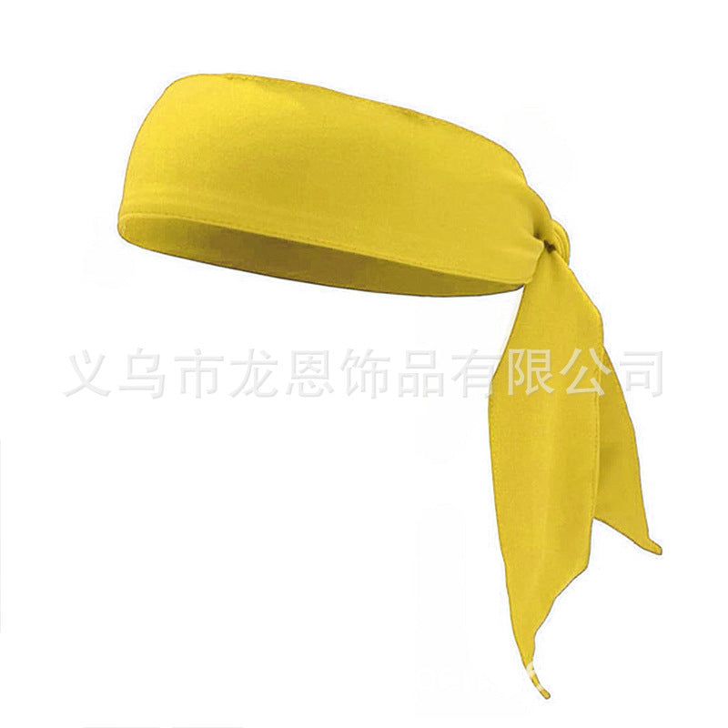 Men's and Women's Sports Hair Band Sweat Absorbent Headband Breathable Quick-drying Hair Band Solid Color Tennis Headband Strap Pirate Headband