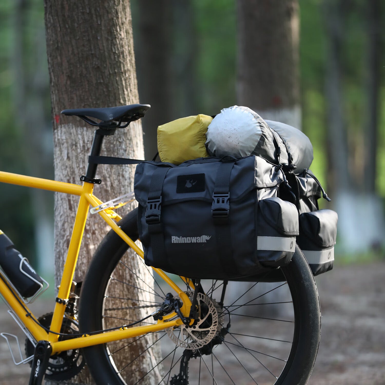 Rhinowalk Rhino 318 Long-Distance Cycling Bicycle Rear Rack Pannier Bag Large Capacity Expandable Pannier Bag