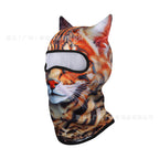 Summer Riding Mask Face Gini Women's Full Face Quick-drying Motorcycle Headgear Men's 3D Color Interesting Animal Headgear