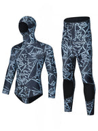 Split Diving Suit 3mm Deep Snorkeling Swimming Long Sleeve Cold-proof Warm Elastic Surf Fishing Jellyfish Suit Fish Hunting Suit