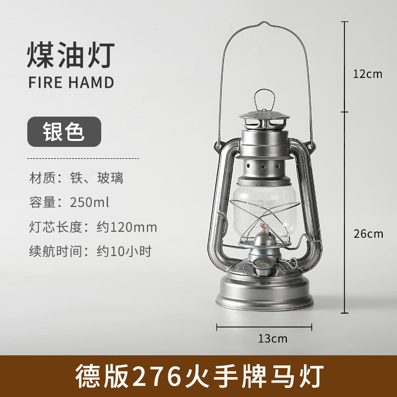 276 fire hand lantern outdoor camping lamp tent lighting lamp retro kerosene lamp atmosphere portable camping lamp
