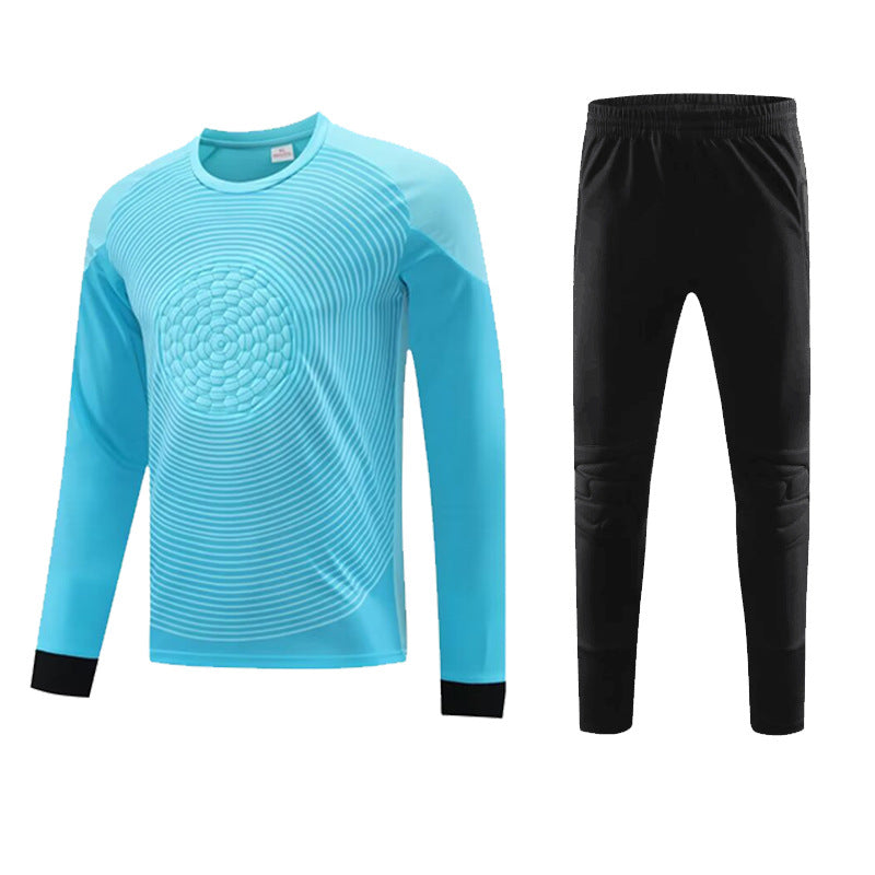 2025 Football Goalkeeper suit Long Sleeve Competition Training Team Uniform Breathable Children's Cross-border Foreign Trade Jersey Printable