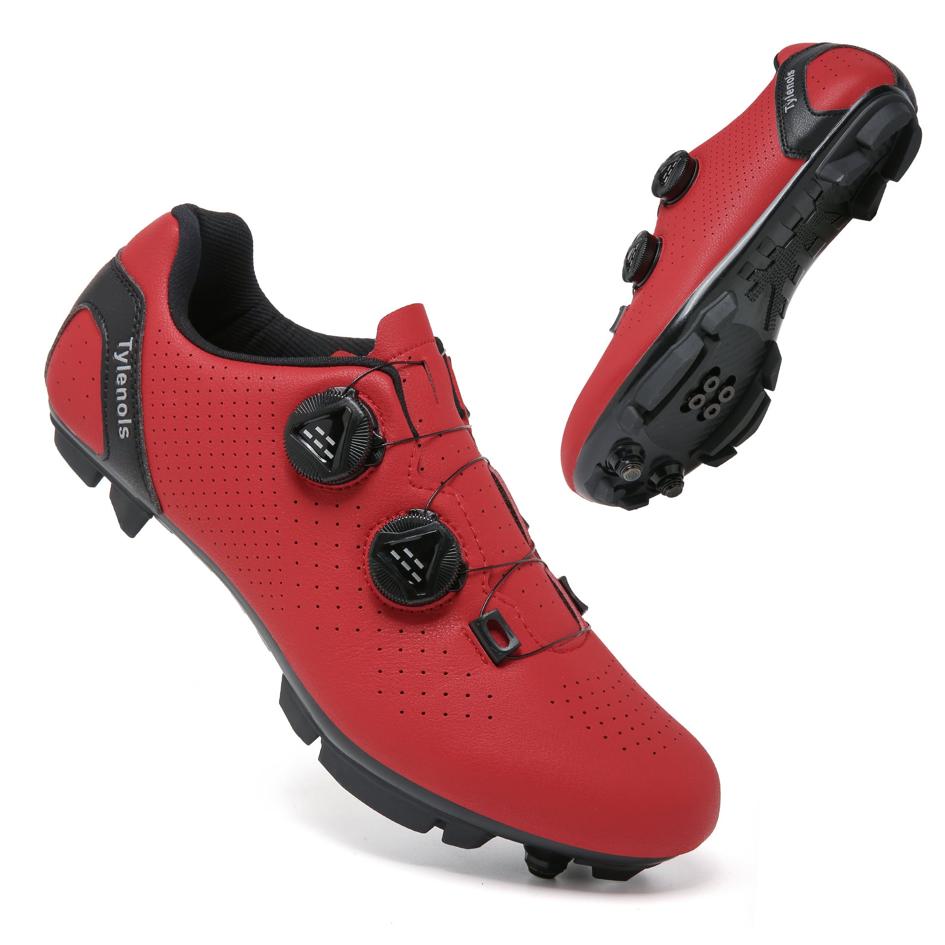 Road Mountain Men's and Women's Locked Bicycle Shoes, Lock-Free Shoes, Hard-Soled Spinning Cycling Shoes, Gym Black