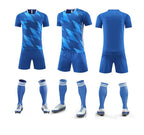 Football Uniform Suit Men's and Women's Game Team Uniform Adult Children's Sports Short-Sleeved Training Uniform Summer Breathable Football Jersey