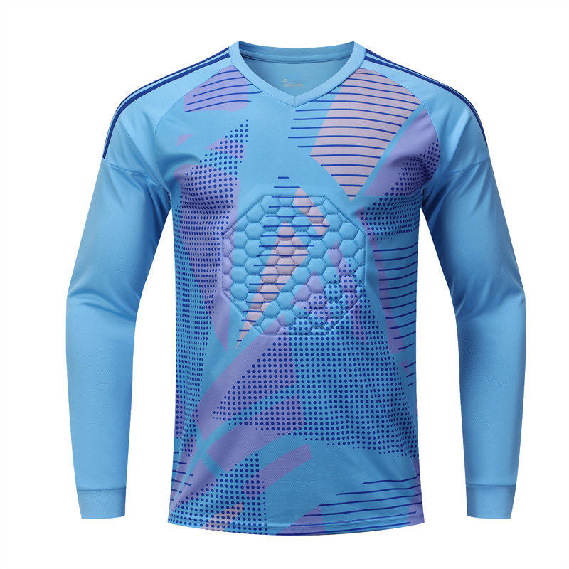 Goalkeeper Goalkeeper Uniform Breathable Adult and Children's Long-Sleeved Tops Cross-Border Popular Quick-Drying Printed Sports Football Uniform