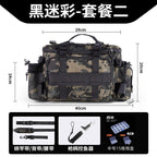 [Send bait box] fishing gear Luya special storage bag waist bag crossbody shoulder waterproof bag large capacity fishing rod bag