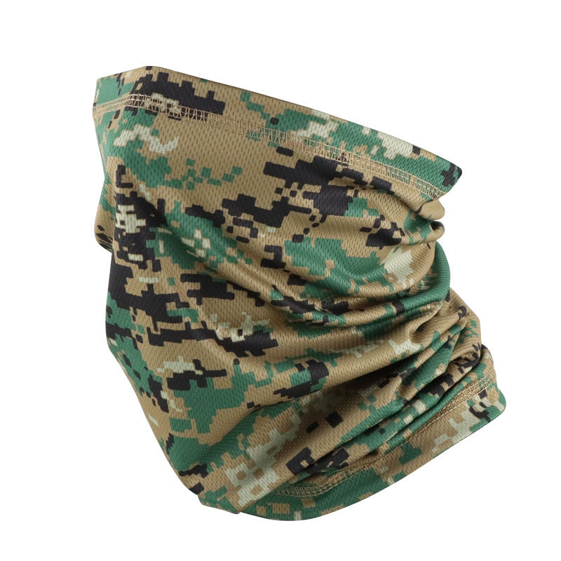 Thin Riding Mask Outdoor Camouflage Multifunctional Magic Headscarf Breathable Sweat Absorbing Neck Mesh Scarf Cross Border