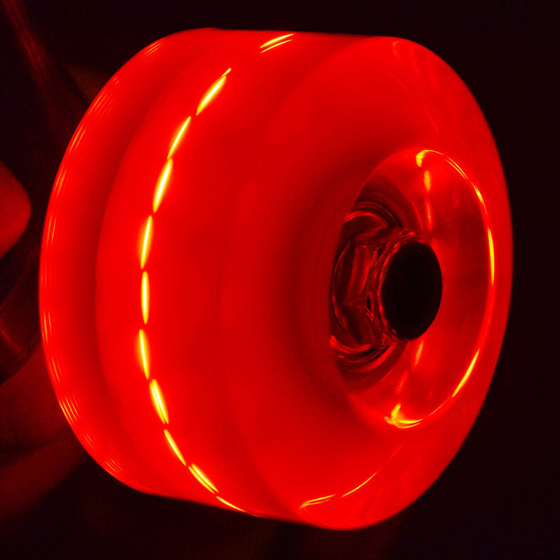Double-row roller skates luminous wheel four-wheel skates skateboard universal transparent flash wheel skating rink roller skate wheel