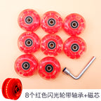 Double-row roller skates luminous wheel four-wheel skates skateboard universal transparent flash wheel skating rink roller skate wheel