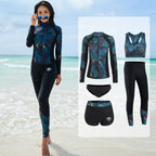 Sun Protection Quick-Drying Diving Suit Split Long-Sleeved Long Pants Swimwear Jellyfish Suit Couple Warm Men's Swimwear Women's Surfing Suit