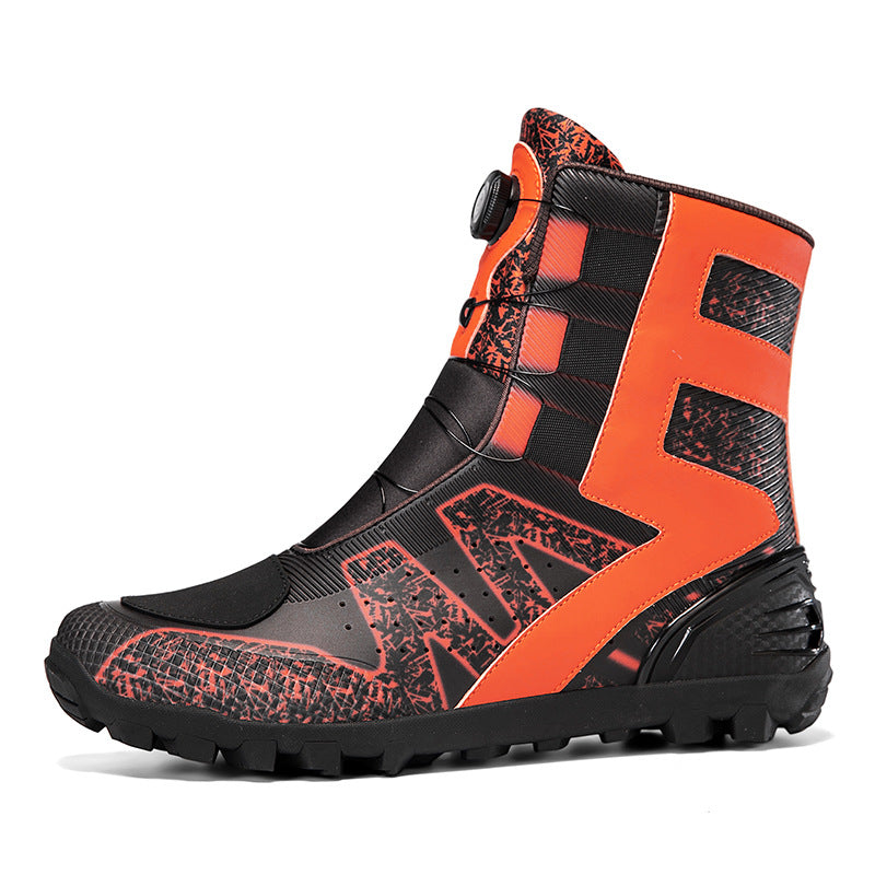 New Men's Large Size Outdoor Protective Motorcycle Shoes, Comfortable, Non-Slip and Wear-Resistant Cycling Shoes