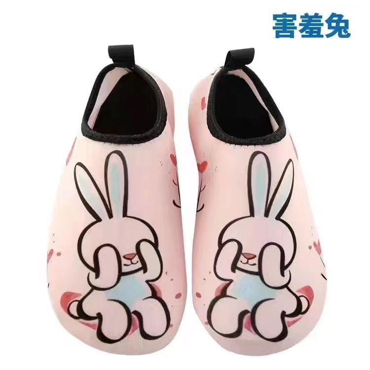 Cartoon Children's Beach Shoes Hard Sole Wading Shoes Diving Equipment Snorkeling Shoes and Socks Barefoot Swimming Shoes Diving Socks Quick-drying