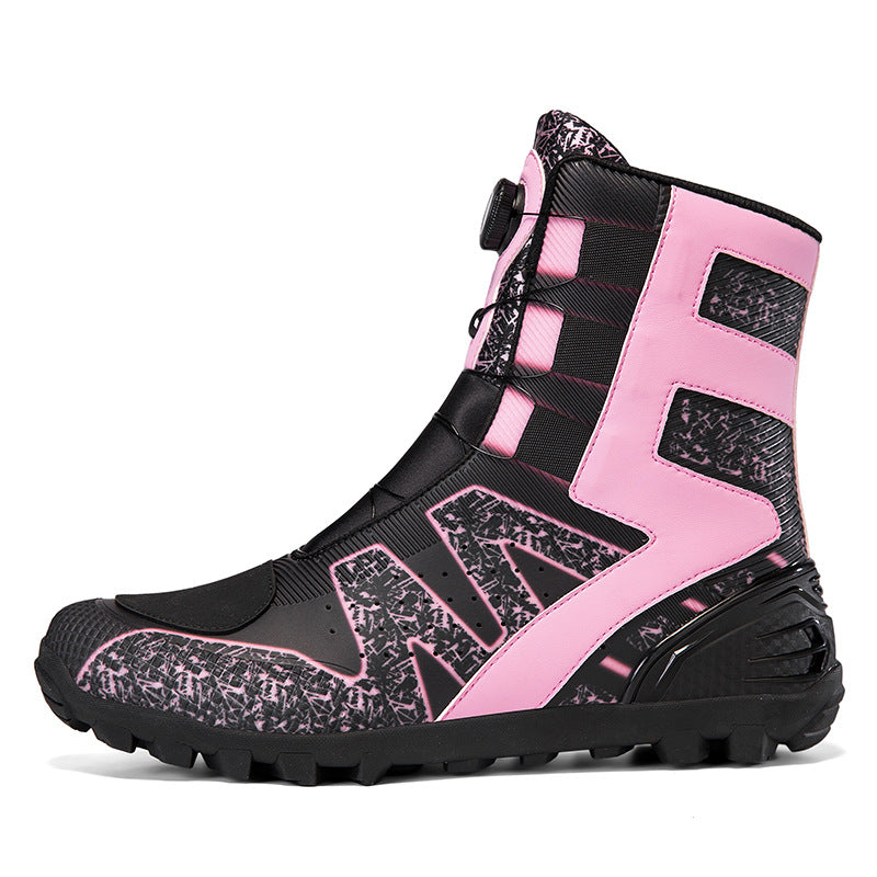 New Men's Large Size Outdoor Protective Motorcycle Shoes, Comfortable, Non-Slip and Wear-Resistant Cycling Shoes