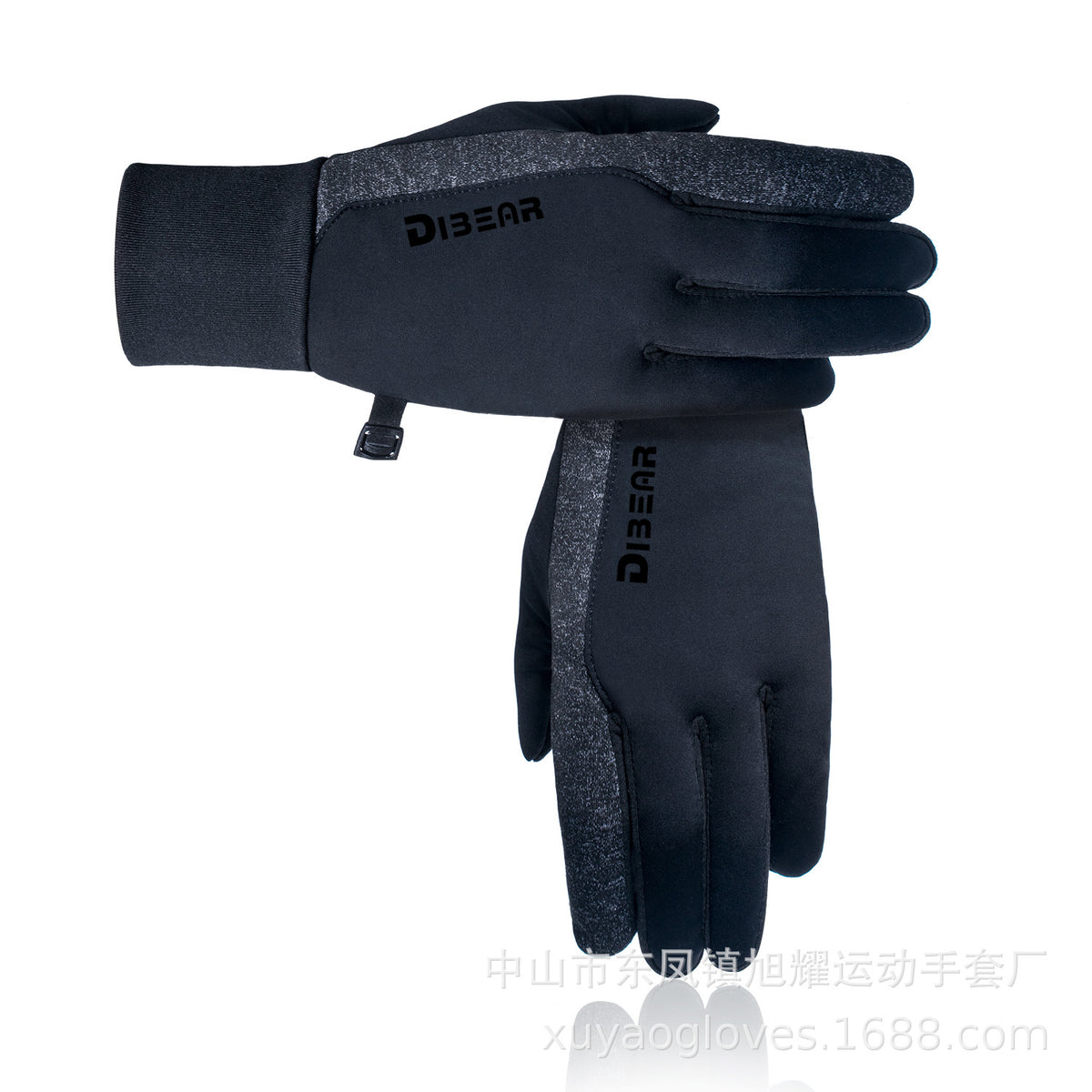 Dibear Wholesale Black Touchscreen Outdoor Cycling Gloves for Men and Women, Non-Slip and Windproof, Suitable for Mountain Biking