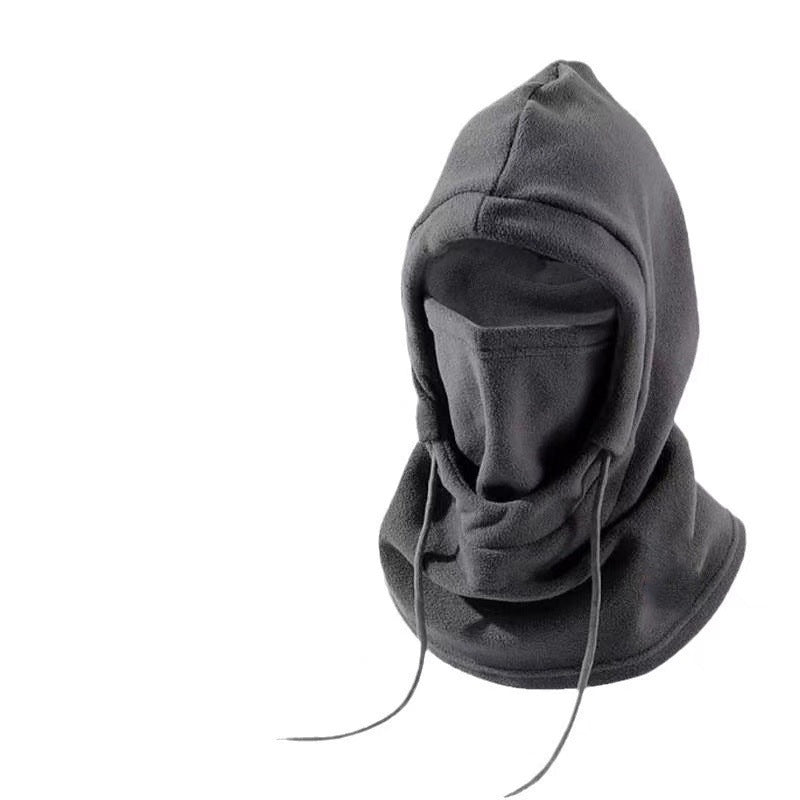 Fleece-Lined Winter Windproof and Warm Face Mask, Cold-Proof Face Protection for Skiing and Cycling, Neck Warmer, Hat and Earmuffs All-In-One Hat