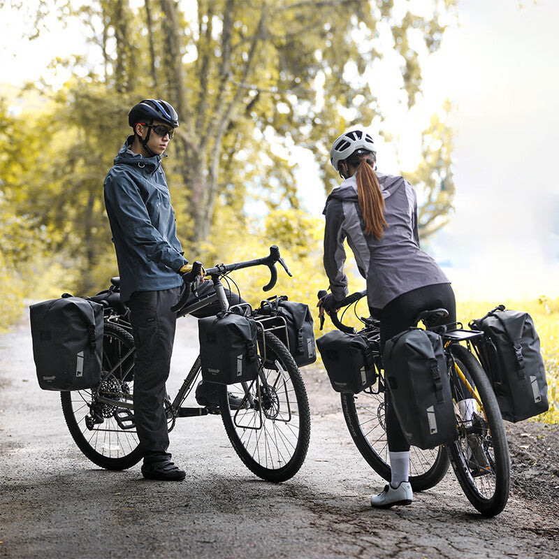 Rhinowalk Long-Distance Cycling Fully Waterproof Camel Bag Bicycle Front and Rear Rack Pannier Bag 4 Sizes