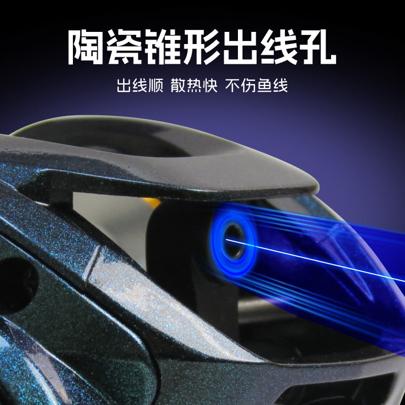 Cross-border foreign trade water drop wheel Luya long-distance fishing line wheel black horse mouth white 8-axis universal magnetic brake fishing wheel