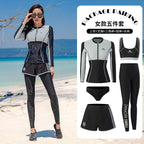 Diving suit women's new couple anti-DDoS swimsuit split long-sleeved trousers quick-drying surfing snorkeling suit jellyfish suit men