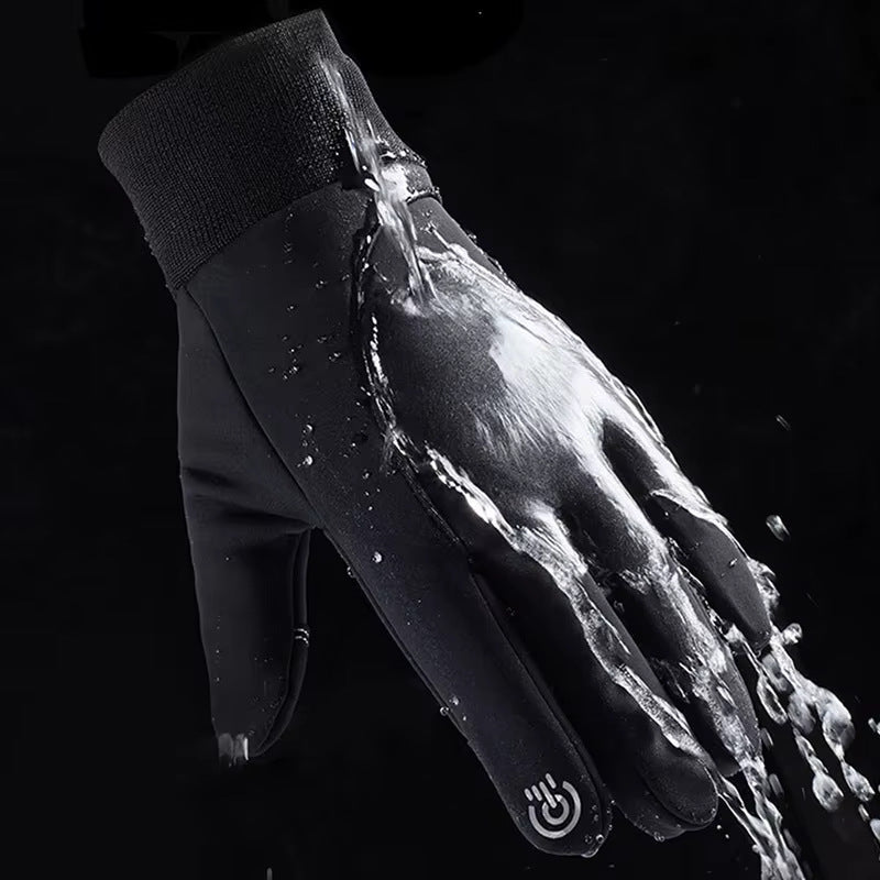 Winter Fleece-Lined Gloves, Windproof, Waterproof, Thickened and Warm, Touchscreen-Compatible, Non-Slip Gloves, Ample Stock, Available for Dropshipping