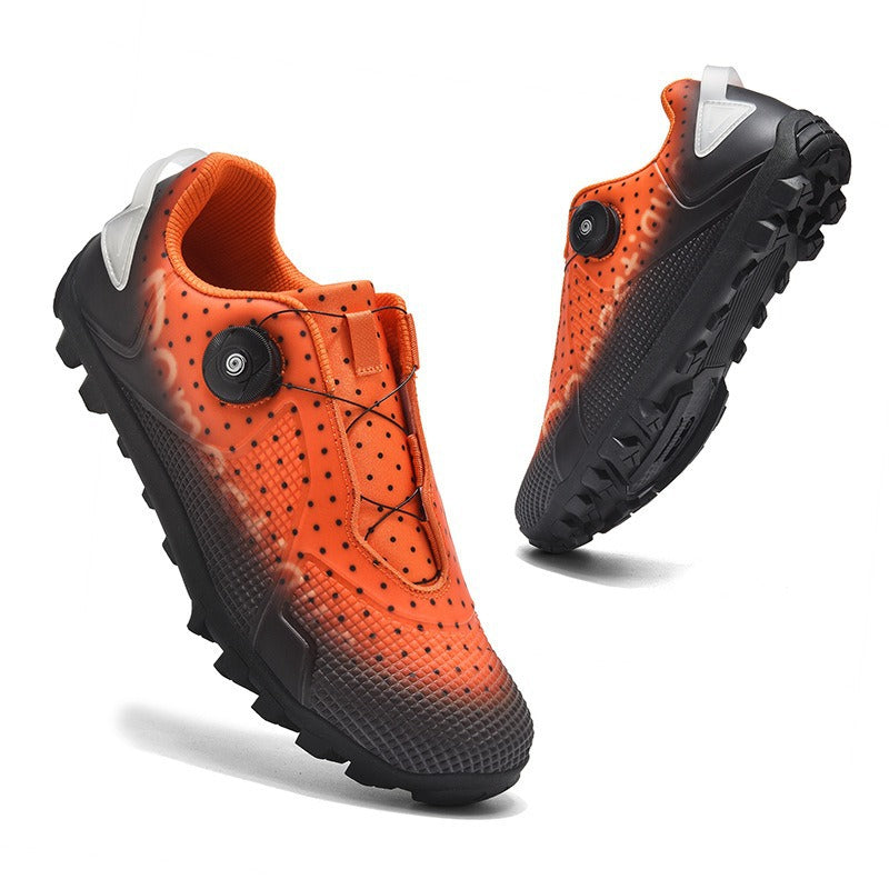 Road Mountain Men's and Women's Locked Bicycles Unlocked Shoes Hard-Soled Spinning Cycling Shoes Gym Black