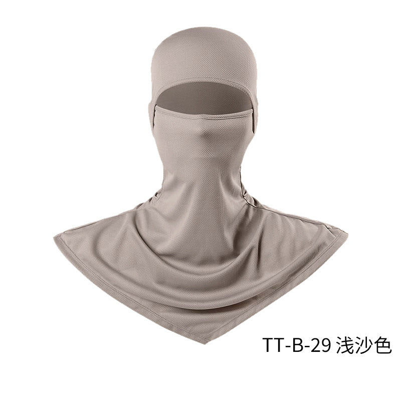 Summer Fishing Full Face Sun Protection Mask Outdoor Dustproof and Anti-Uv Hood Breathable Quick-Drying Sweat-Absorbent Cycling Hood