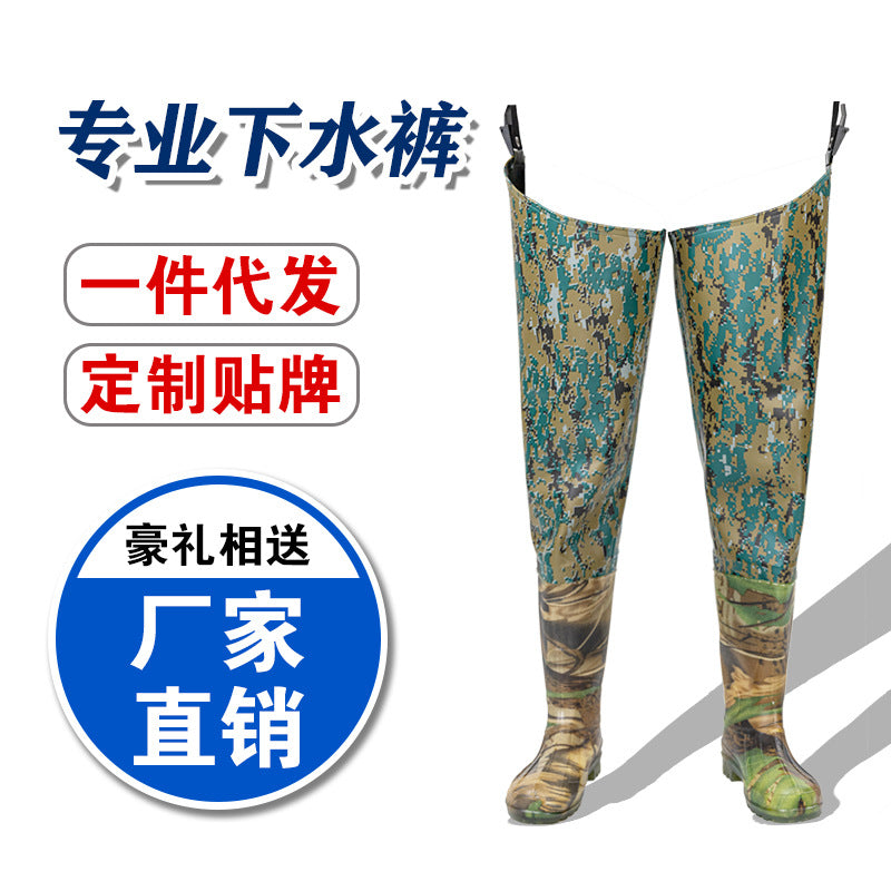 Rice-Planting Shoes, Waterproof Pants, Fishing Pants Manufacturer, Paddy Boots, Over-The-Knee Rice-Planting Boots, Mid-Tube, Lightweight, Thickeneded Tbottomon Soles