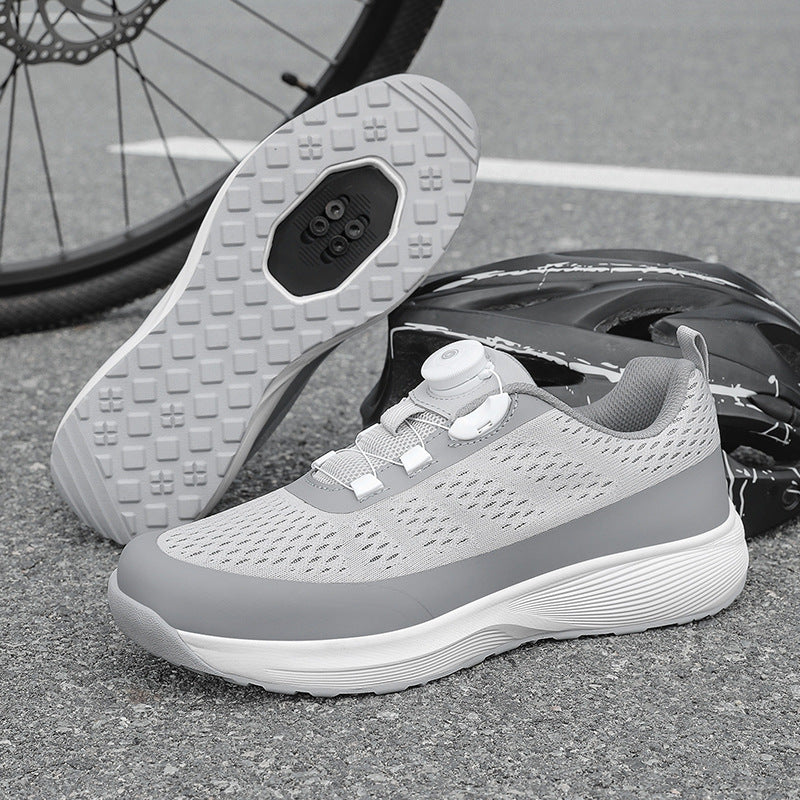 Professional Cycling Shoes Portable Rotating Button Anti-Skid Outdoor Sports Training Shoes Bicycle Shoes Mountain Lock Shoes
