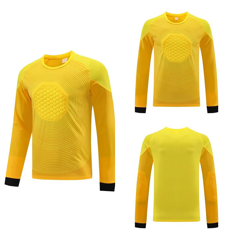 2025 Football Goalkeeper suit Long Sleeve Competition Training Team Uniform Breathable Children's Cross-border Foreign Trade Jersey Printable