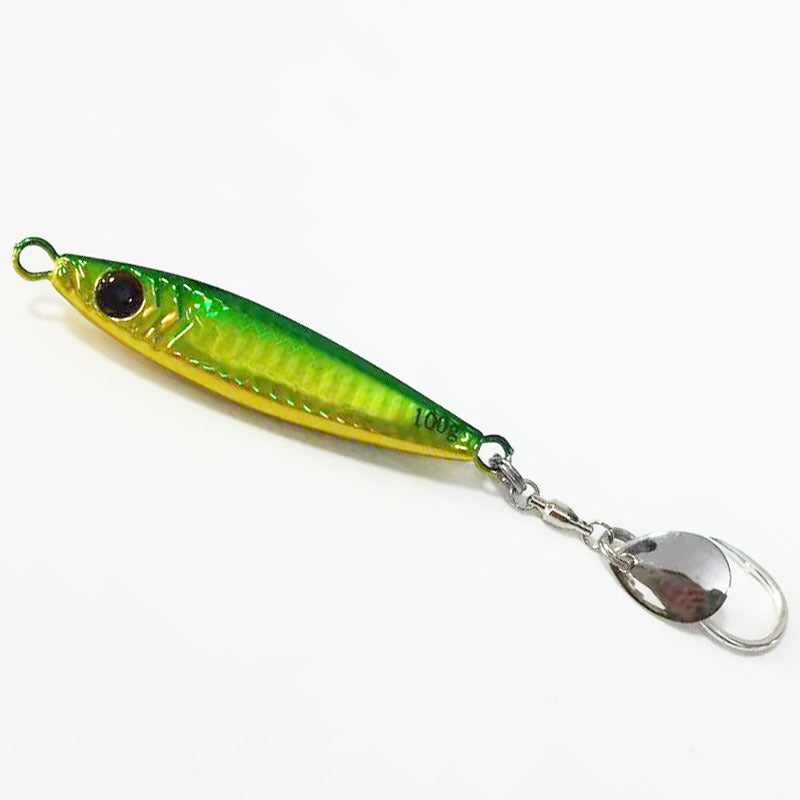 Spanish mackerel iron plate small fat man iron plate luya bait speed sink with sequin hook mackerel cannonball yellow bonito sea fishing shore throwing boat fishing