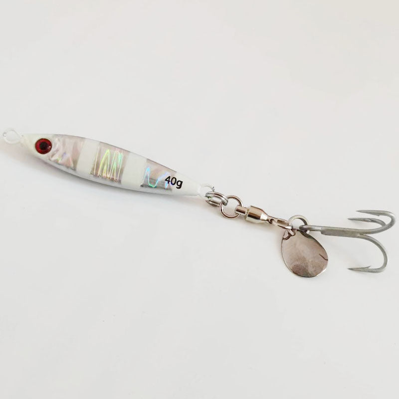 Spanish mackerel iron plate small fat man iron plate luya bait speed sink with sequin hook mackerel cannonball yellow bonito sea fishing shore throwing boat fishing