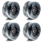 Double-row roller skates PU high elastic shock absorption mixed color wheel four-wheel skates non-luminous wheel roller skate universal wheel