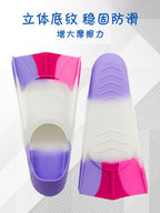 Hot sale professional training freestyle silicone frog shoes short flippers adult children flippers frog shoes manufacturers wholesale
