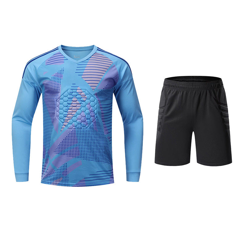 2025 New Football Game Goalkeeper Uniform Cross-Border Foreign Trade Ready-Made Camouflage Children's Men's and Women's