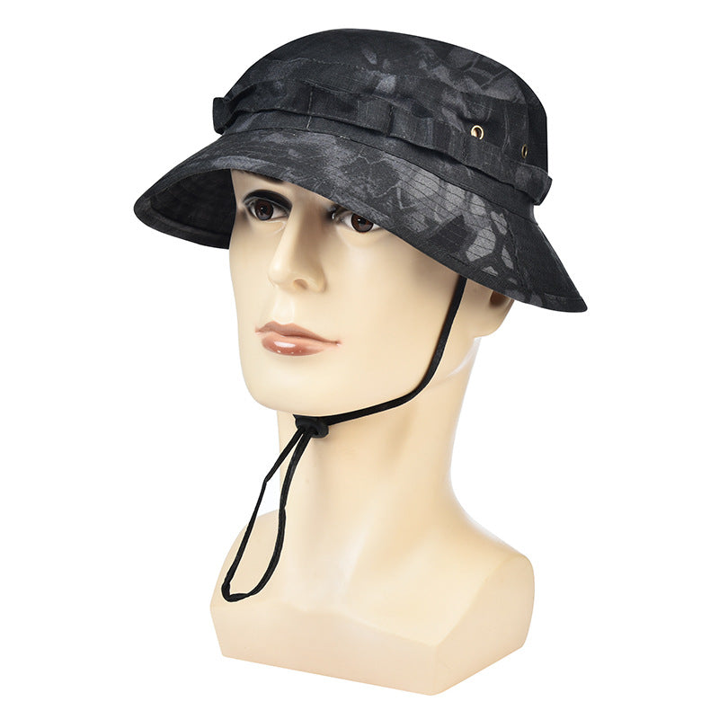 BENNI Hat Sun Protection Military Fan Tactical Hat Men's Outdoor Mountaineering Fisherman Hat Big-brimmed Sunshade Hat Round-brimmed Cowboy Hat