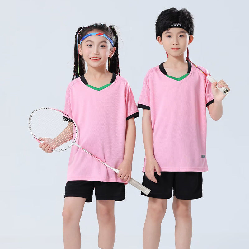 Football Uniform Set with Printed Numbers for Male and Female Students Badminton Training Uniforms Adult Game Team Uniforms Kindergarten Class Uniforms