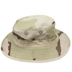 Camouflage Fisherman Hat Summer Hat with Windproof Rope Large Brim Sun Protection Hat Outdoor Hiking Fishing Sun Hat