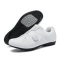2025 Summer Pure White Road Bike Lock Shoes Set Breathable Men's and Women's Outdoor Cycling Shoes Lockless Cycling Shoes Large Size